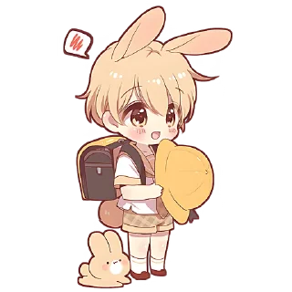 Sticker Кролик-кун @Nyasticks - 0