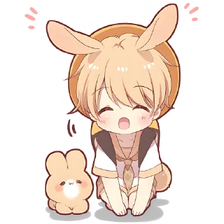 Sticker Кролик-кун @Nyasticks - 9