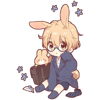 Sticker Кролик-кун @Nyasticks - 4