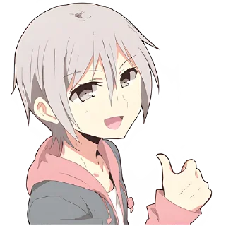 Стикер Крутой Аниме-кун @Nyasticks - 4