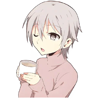 Стикер Крутой Аниме-кун @Nyasticks - 9