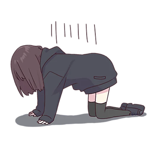 Стикер Куруми-Чан @nyasticks - 3