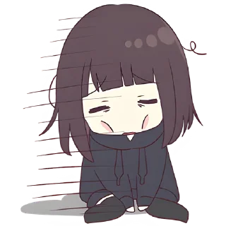 Стикер Куруми-чан 4 @Nyasticks - 9