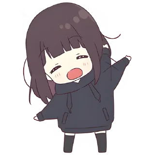 Стикер Куруми-чан 4 @Nyasticks - 4