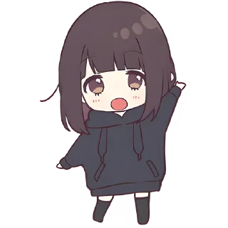 Стикер Куруми-чан 4 @Nyasticks - 5