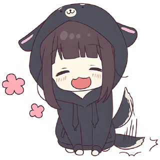 Стикер Куруми-чан 4 @Nyasticks - 8