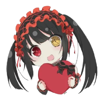 Стикер tokisaki kurumi @animestickerchannel - 1