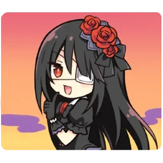 Стикер tokisaki kurumi @animestickerchannel - 7
