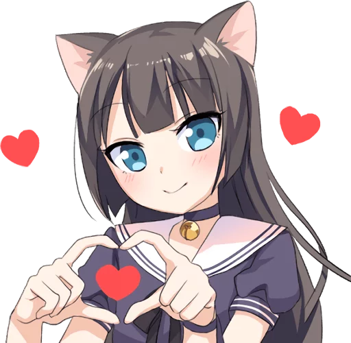 Sticker LINE2_Tsundere_Cat_Girl_Miyako - 1