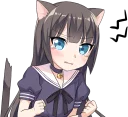 Sticker Tsundere Cat Girl Miyako - 1