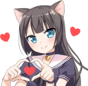 Sticker Tsundere Cat Girl Miyako - 9