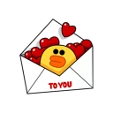 Стикер LINE Characters in Love! - 10