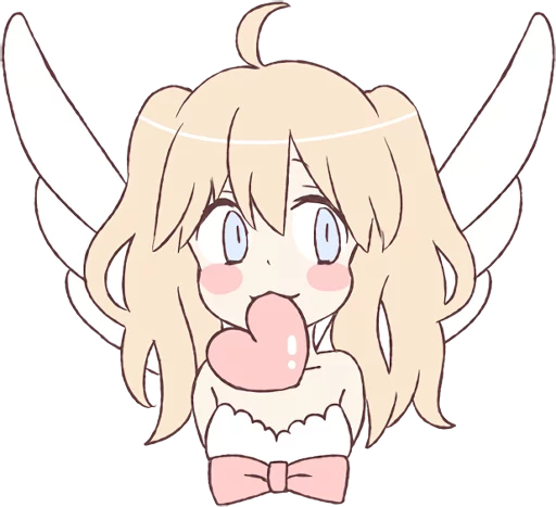 Стикер LINE_An_angel_of_a_girl - 1