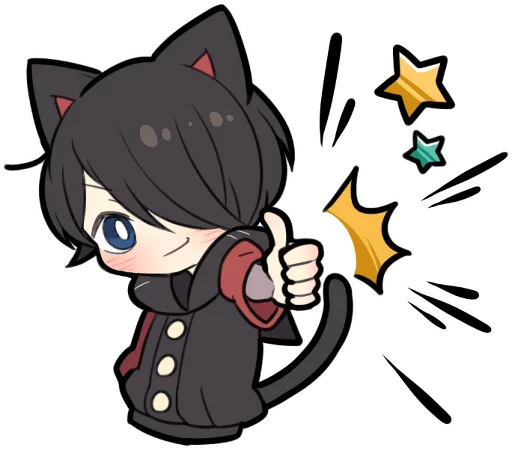 Sticker LINE_BLACK_KITTEN_3 - 1