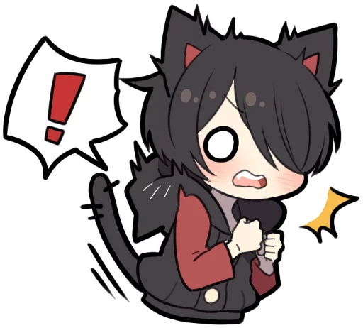 Sticker LINE_BLACK_KITTEN_3 - 1