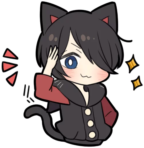 Sticker LINE_BLACK_KITTEN_3 - 1