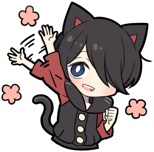 Sticker LINE_BLACK_KITTEN_3 - 1