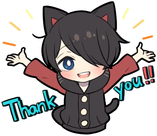 Sticker LINE_BLACK_KITTEN_3 - 1