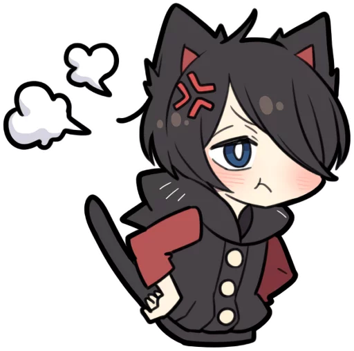 Sticker LINE_BLACK_KITTEN_3 - 1