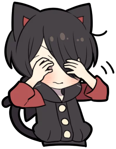 Sticker LINE_BLACK_KITTEN_3 - 1