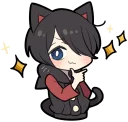 Стикер BLACK KITTEN 3 :: @line_stickers - 10