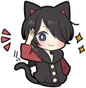 Стикер BLACK KITTEN 3 :: @line_stickers - 8