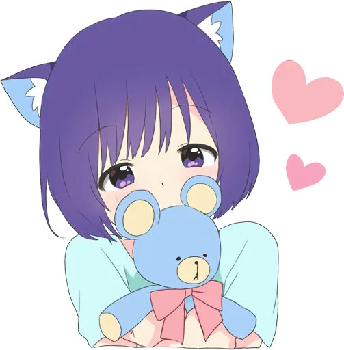 CatGirl Sticker ENG (Dark) :: @line_stickers - anime
