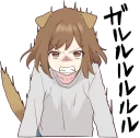 Sticker Dog girls sticker :: @line_stickers - 6
