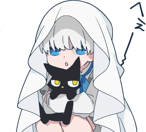 Стикер Ghost and black cat :: @line_stickers - 8