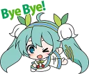 Стикер Hatsune Miku SNOW MIKU Collection :: @line_stickers - 1