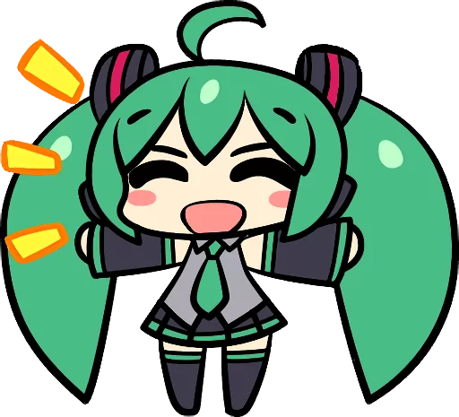 Hatsune Miku and the Piapro Family :: @line_stickers - clipart