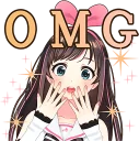 Стикер Kizuna AI Stickers :: @line_stickers - 3