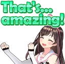 Стикер Kizuna AI Stickers :: @line_stickers - 9