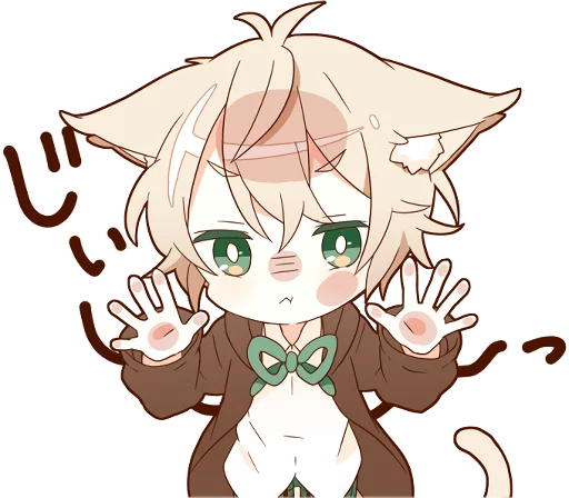 NEKOMIMI boy sticker :: @line_stickers - мультфильм