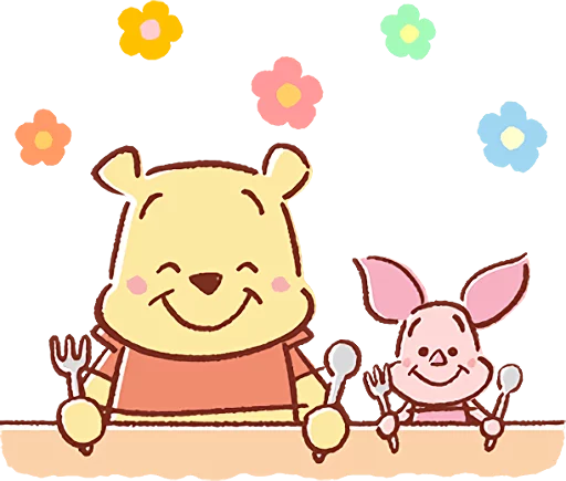 Sticker Pooh and Piglet (Lovely) :: @line_stickers - 11
