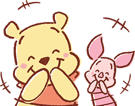 Sticker Pooh and Piglet (Lovely) :: @line_stickers - 9