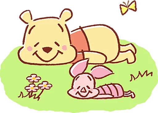 Sticker Pooh and Piglet (Lovely) :: @line_stickers - 8