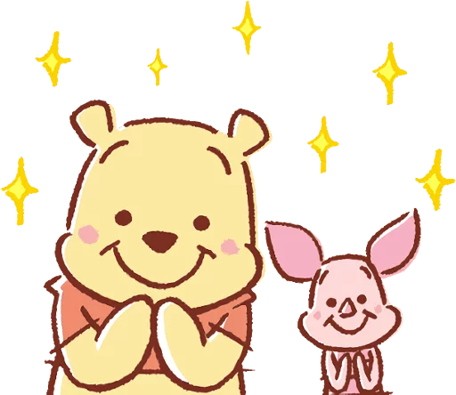 Sticker Pooh and Piglet (Lovely) :: @line_stickers - 7