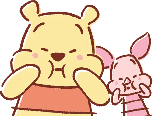 Sticker Pooh and Piglet (Lovely) :: @line_stickers - 5