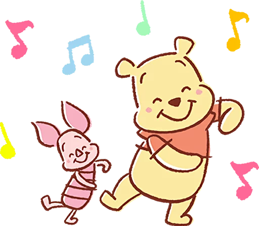Sticker Pooh and Piglet (Lovely) :: @line_stickers - 2