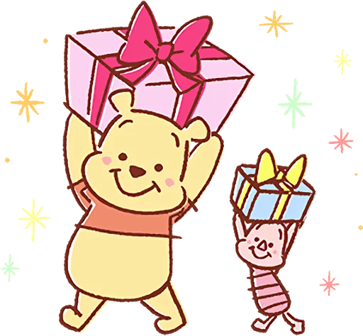 Sticker Pooh and Piglet (Lovely) :: @line_stickers - 1
