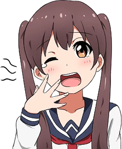 Sticker Sarcastic girl with pigtails - 7