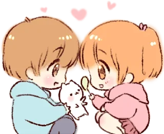 Sticker Sticker of a boy and a girl :: @line_stickers - 5