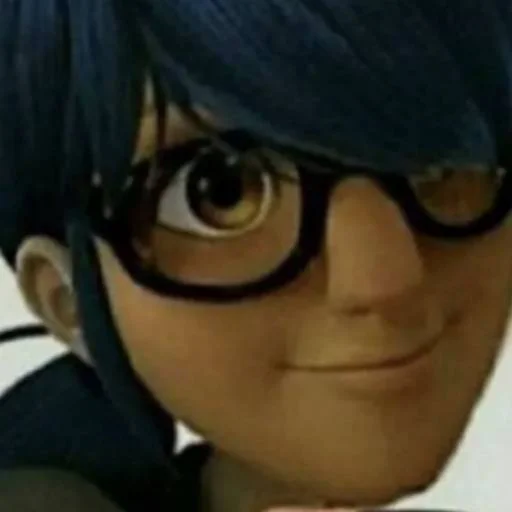 cartoon glasses bangs