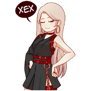 Стикер Леди-тян @nyasticks - 5