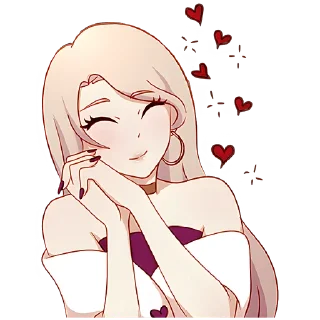 Стикер Леди-тян @nyasticks - 0