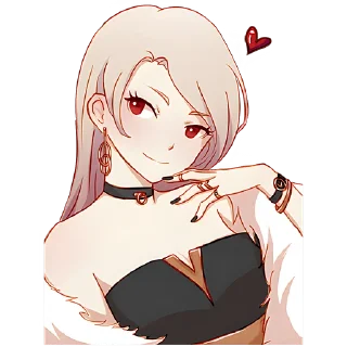 Стикер Леди-тян @nyasticks - 1