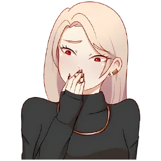 Стикер Леди-тян @nyasticks - 2