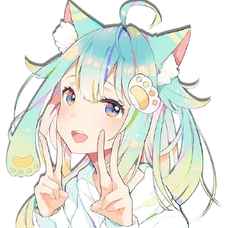 Sticker Lanmewko by @anime_stickerr - 7