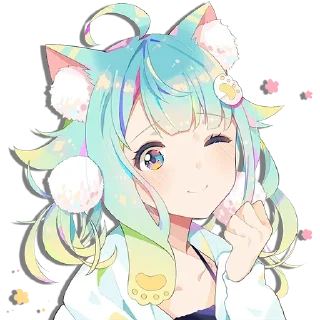 Sticker Lanmewko by @anime_stickerr - 9